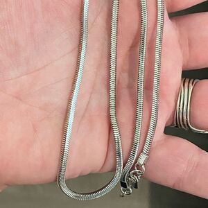 Vintage Monet Silver Necklace 24”